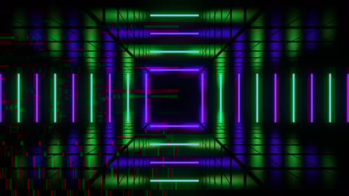 Purple And Turquoise Lines Move To Center Background Vj Loop In 4K