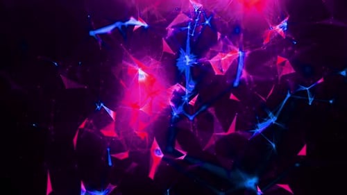 Des lumières violettes et bleues vibrantes brillent