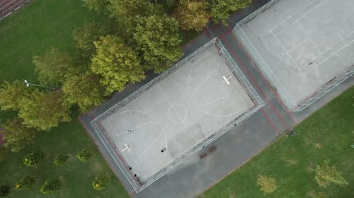 Aerial Street Basketball