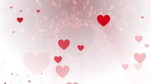 Valentines Hearts Background Loop