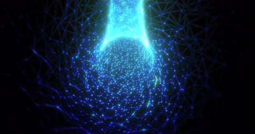 futuristic; tunnel; abstract; technology; background; connection; future; dot; triangle; modern; spa