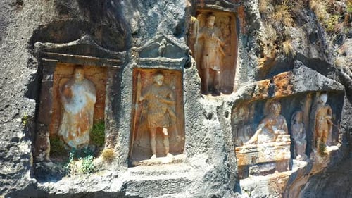Ancient Rock Carvings in Historical Setting