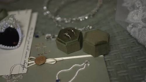 Elegant Bridal Jewelry, Wedding Rings Close Up