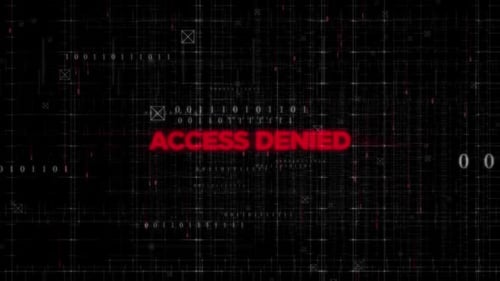 Access Denied On Digital Background