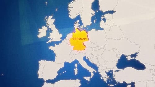 Germany Glow Map For Social Media Content