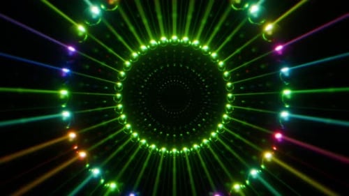 Spinning Bunte metallische Discokugeln Infinite VJ Loop