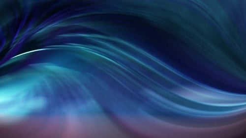 Abstract Flowing Blue and Cyan Light Waves Background