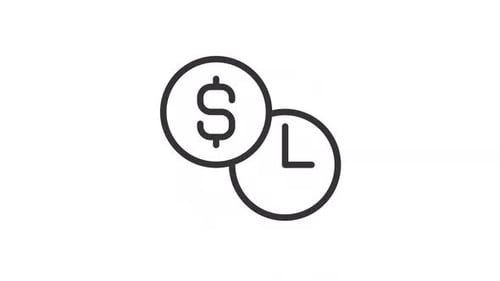 Animated Hourly Rate Linear Icon