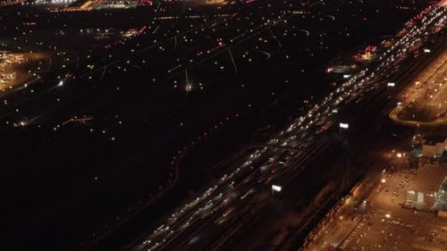 Aviation Industry Air Travel Business Scene of Airplanes Landing at Airport