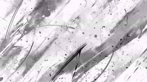 Artistic Black and White Paint Stroke Ink Transition