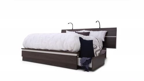 Modern Platform Bed with Under-Bed Storage
