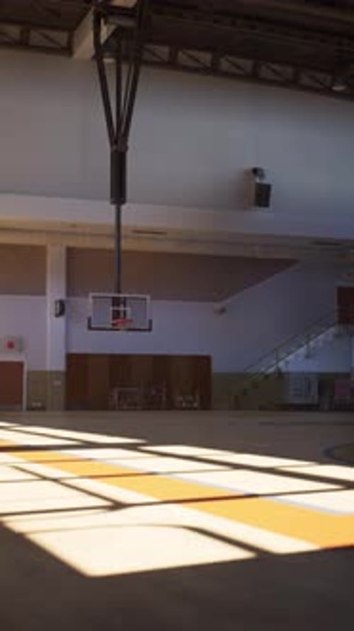 Basketball Court With Hoop