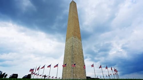 Patriotic Scene at Washington Monument United States Heritage and Washington Monument Monumental