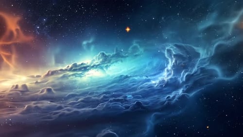 Dynamic Colorful Cosmic Nebula Space Background