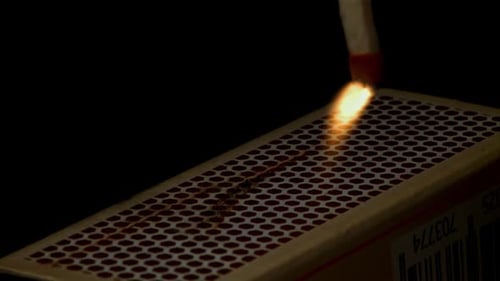 Lighting Matches Filmed is Slow Motion 1000 Fps