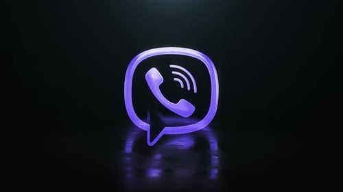 Rotierende Viber-Symbolanimation