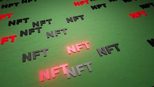Animated NFT Glowing Text Background
