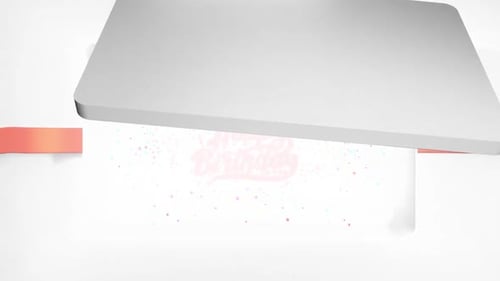 25Th Happy Birthday Typography Open Surprise Gift Box Present Open Falling Confetti Background