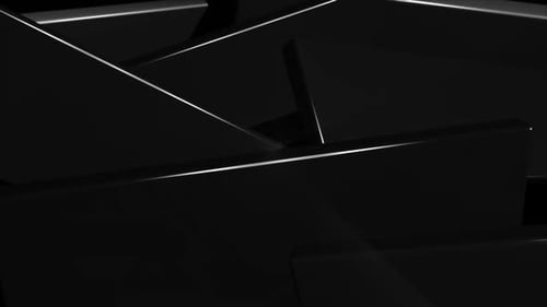 Dark Geometric Abstract Background with Dynamic Light Beams