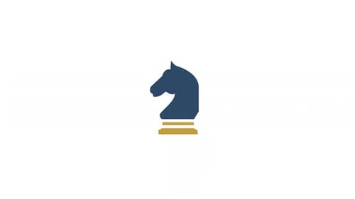 Flat Design Chess Knight Icon Animation