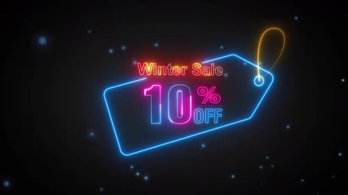Winter Sale Discount Tag 10 Percent Off