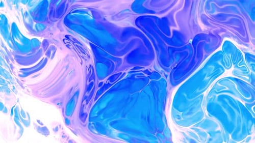Abstract Colorful Color Ink Liquid Explode Diffusion Psychedelic Paint Blast Movement. blue splash