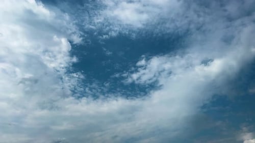 Clouds Drifting Slowly in a Brilliant Blue Sky