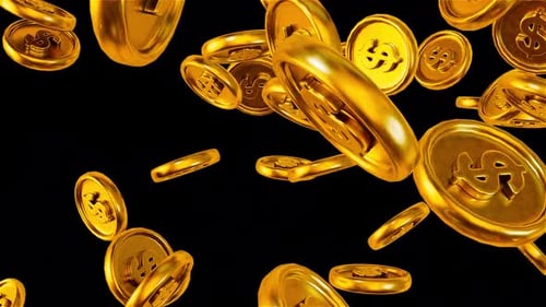 Coin Gold Alpha channel