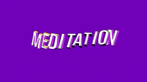 Animated Meditation Wordmark with Bouncy Kinetic Typography