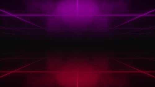 80s Retro Futuristic Sci Fi Seamless Loop. Retrowave Neon Lights Animation Background V8