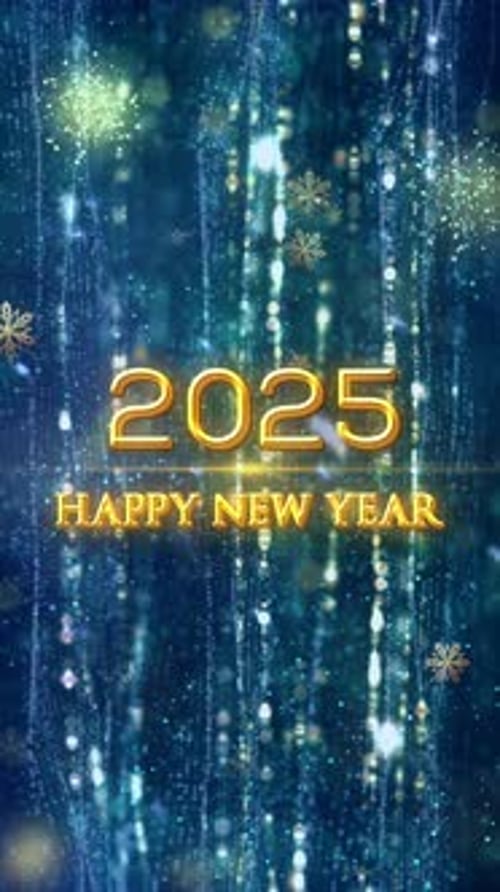2025 Wish You Happy New Year V2 - Vertical Video, Backgrounds Motion Graphics ft. abstract & blizzard - Envato