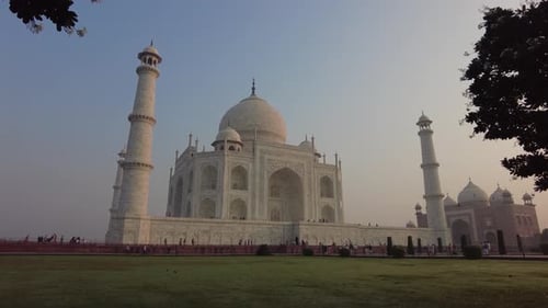 Timelapse do Taj Mahal no Morning Time, Agra, Índia