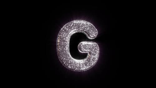 G Letter with Disco Ball aesthetics On Alpha Loop