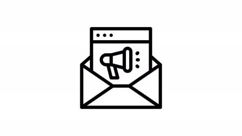 Digital Marketing Message Icon Reveal Animation