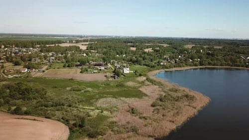 Beautiful Summer Landscape Of Lake Gorodno