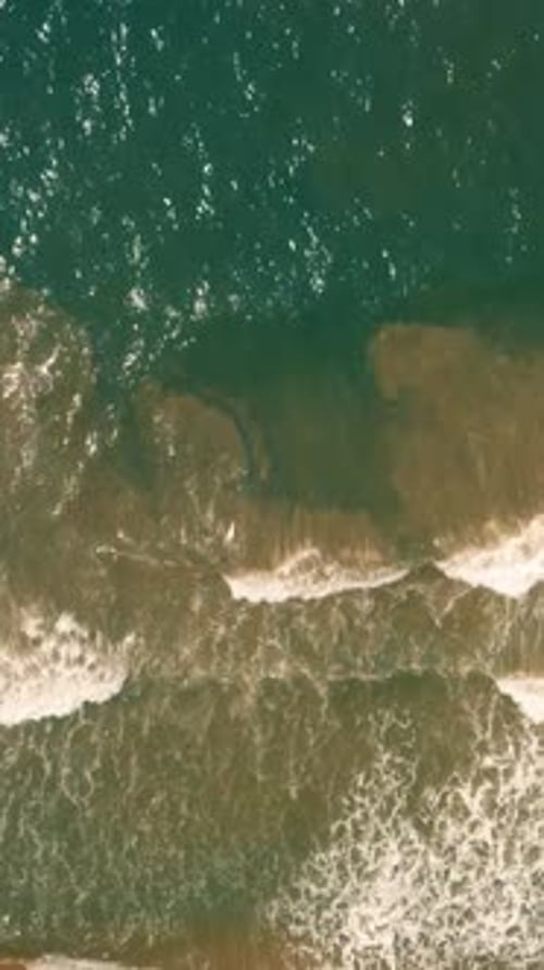 Aerial View of Ocean Waves