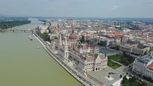 Budapest City and Danube River