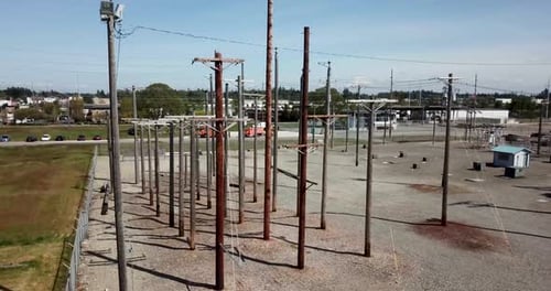 Telephone Poles Training Grounds For Enhancing Skills Of Students At Bates Technical College In Taco