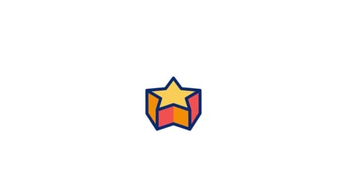 Animated Star Icon Rotating Award Badge
