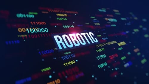 Robotischer digitaler Binärcode-Hintergrund