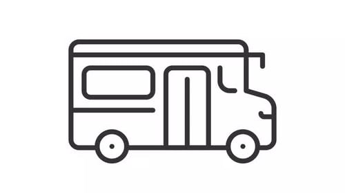 Animated bus line icon