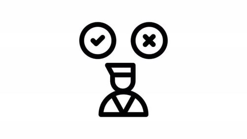 problem solving line icon animation