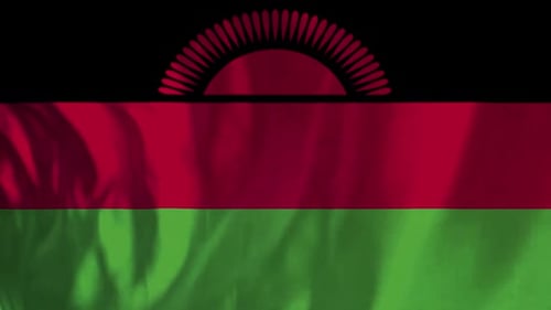 Realistic Waving Flag of Malawi Loop Animation