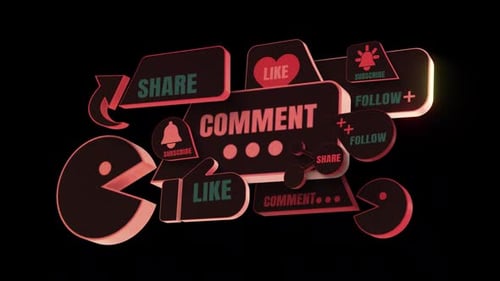 Cluster Of Social Media Icons Overlay