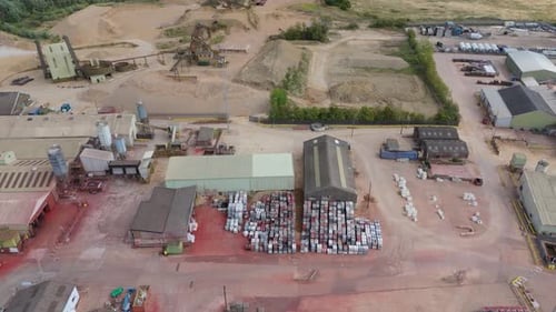 Luftaufnahme des Industriestandorts in Lutterworth, Großbritannien.