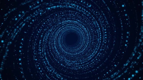 loop circle tunnel blue light splash