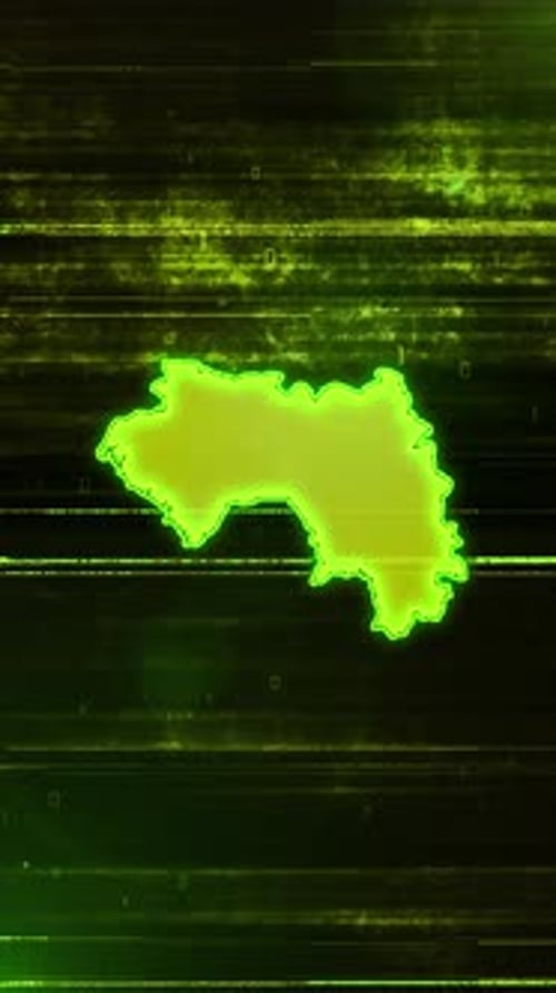 Carte numérique futuriste des problèmes de la Guinée - Vidéo verticale