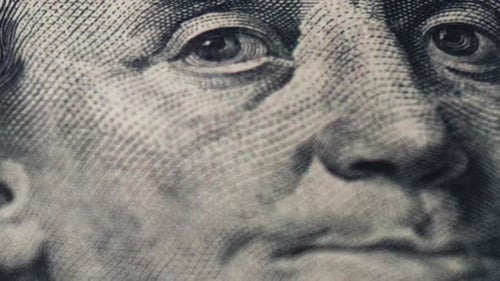 Nahaufnahme von US-Dollar-Scheinen