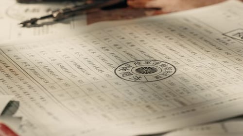 Secret Japanese Documents on an Army General's Table in a Naval Vessel