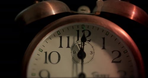 A clock by midnight